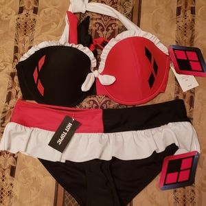 Harley Quinn bikini new w tags lrg top med buttom